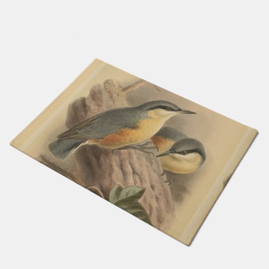  illustratie van Nuthatch Deurmat (Schuin)