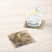  illustratie van Nuthatch Vierkante Kartonnen Onderzetter (Insitu)