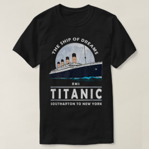 Illustratie van oud oceaanlijner schip t-shirt