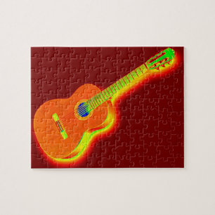 Illustratie van pop Art Guitar-schilderijen Legpuzzel