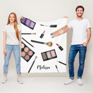 Illustratie van producten maken en persoonlijke na fleece deken