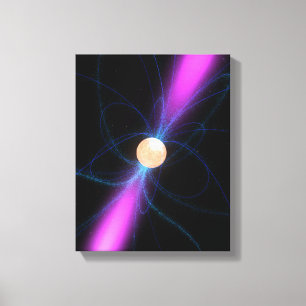 Illustratie van pulsar 2 canvas afdruk