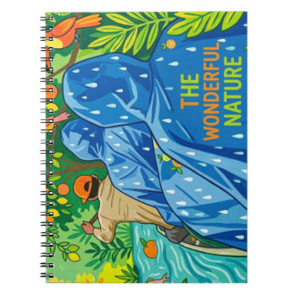 Illustratie van regenwoudboottocht notitieboek