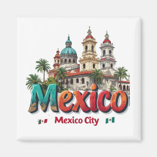 Illustratie van reislandmark in Mexico-Stad Magneet