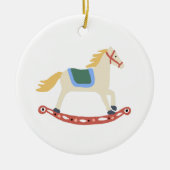 Illustratie van Rocking Horse-keramiek Keramisch Ornament (Voorkant)