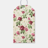 illustratie van rozen op neutrale basis cadeaulabel (Voorkant)