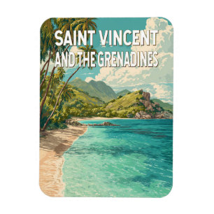 Illustratie van Saint Vincent en de Grenadines Magneet