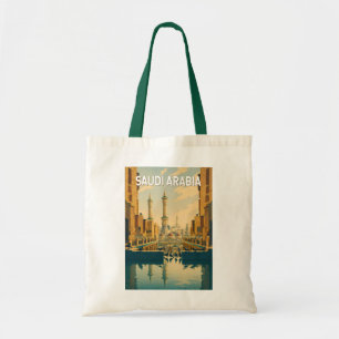 Illustratie van Saoedi-Arabië Reis Kunst Vintage Tote Bag