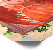 illustratie van schattige engelenmeid poster (Hoek)