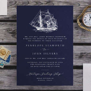 Illustratie van scheepvaartschip Navy formele trou Kaart
