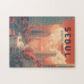 Illustratie van Seoul Zuid-Korea Kunst  Legpuzzel (Horizontaal)