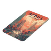 Illustratie van Seoul Zuid-Korea Kunst Magneet (Linkerzijde)