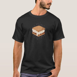 ILLUSTRATIE VAN S'MORES Camping Campfire Meme T-shirt