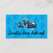 Illustratie van sportwagen | Auto Wash-patroon Visitekaartje (Voorkant)