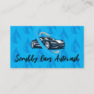 Illustratie van sportwagen Auto Wash-patroon Visitekaartje