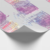 Illustratie van stedelijk straatpapier cadeaupapier