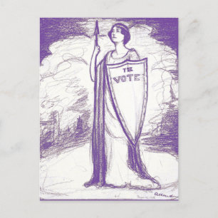 Illustratie van Suffragette door Nina Allender Briefkaart