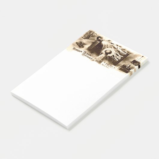 illustratie van Tesla Letterhead Post-it® Notes (Schuin)