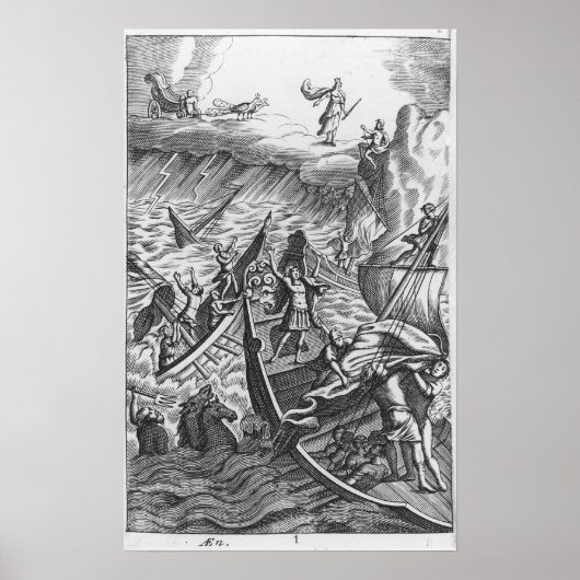 Illustratie van 'The Aeneid' door Virgil Poster (Voorkant)