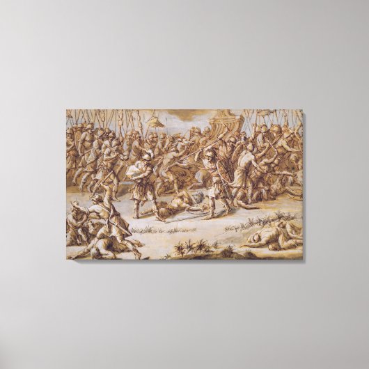 Illustratie van 'The Iliad', 1760 (pen en inkt, wa Canvas Afdruk (Voorkant)