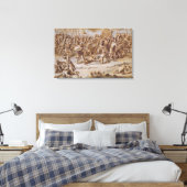 Illustratie van 'The Iliad', 1760 (pen en inkt, wa Canvas Afdruk (Insitu (Slaapkamer))