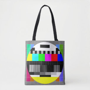 illustratie van tv zonder signaal terug in retro s draagtas