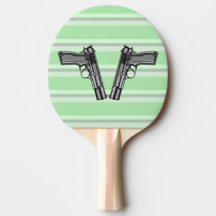 Illustratie van twee pistolen tafeltennisbatje