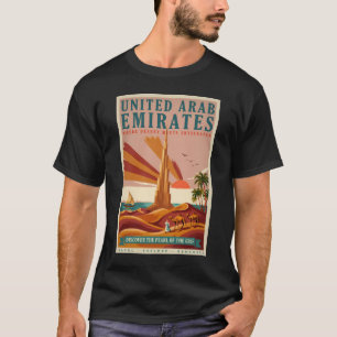 Illustratie van UAE-kameel Burj Khalifa Reis Kunst T-shirt