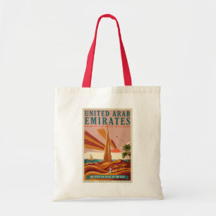 Illustratie van UAE-kameel Burj Khalifa Reis Kunst Tote Bag