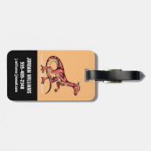 Illustratie van velociraptor. bagagelabel (Achterkant horizontaal)