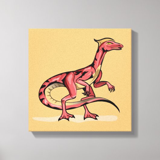 Illustratie van velociraptor. canvas afdruk (Voorkant)