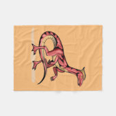 Illustratie van velociraptor. fleece deken (Voorkant (Horizontaal))