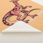 Illustratie van velociraptor. sherpa deken (3/4)