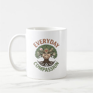 Illustratie van verpleegkundige met dagelijkse com koffiemok