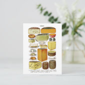 illustratie van Victoriaans kaasvariëteiten Briefkaart (Staand voorkant)