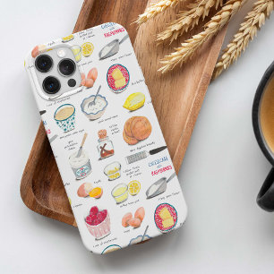 Illustratie van vintage bak ingrediënten iPhone 11 pro max hoesje