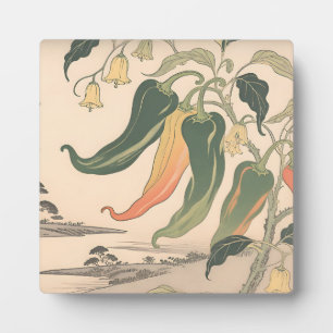 Illustratie van vintage chilipeper fotoplaat