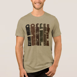 Illustratie van vintage koffie typografie handgete Tri-Blend shirt