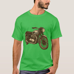 Illustratie van vintage motorfiets t-shirt