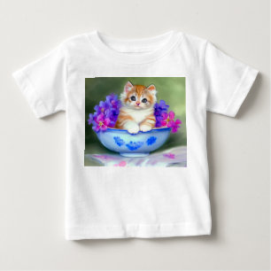 Illustratie van vintage oranje en witte kat