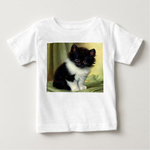 Illustratie van vintage tuxedo kitten