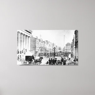 illustratie van Wall Street NYC (1867) Canvas Afdruk
