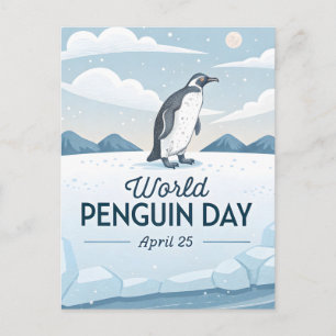 Illustratie van Wereld Pinguïn Dag Winter Natuur Feestdagenkaart
