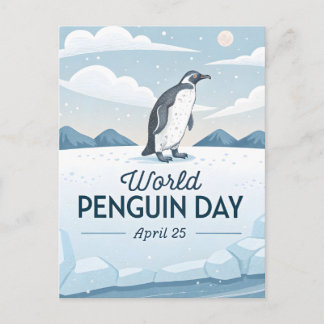 Illustratie van Wereld Pinguïn Dag Winter Natuur Feestdagenkaart