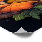 Illustratie van wilde paddenstoelen uit het bos poster (Hoek)