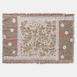 Illustratie van Wilde Roos Kunst Blokkerpatroon Deken