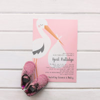 Illustratie van winkel Roze meisje Baby shower