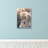 illustratie van zeemeerminnen canvas afdruk (Insitu (Houten vloer))