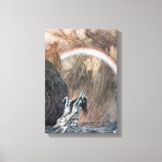 illustratie van zeemeerminnen canvas afdruk (Voorkant)