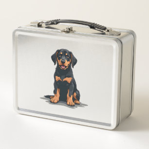 Illustratie van zwart en bruine hond van achteren 